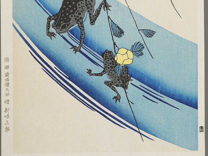 Japanese mountain rose and frog by Utagawa Hiroshige, (Medium print size) / BJ328-069