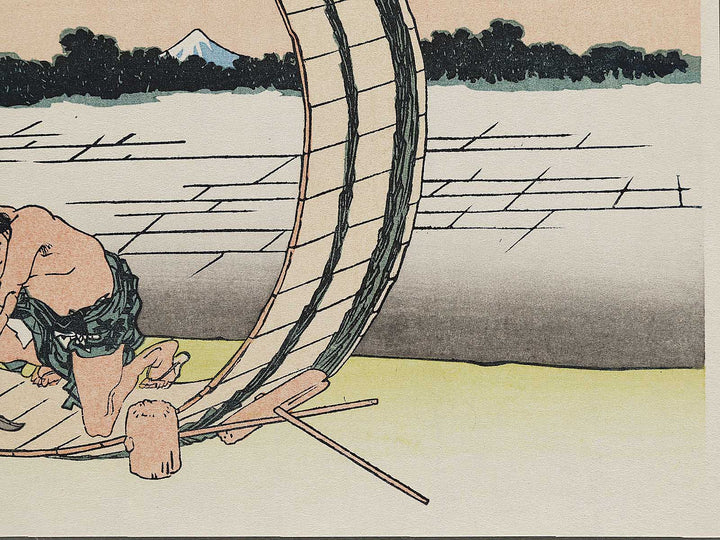 Fujimibara in Owari Province from the series Thirty-six Views of Mount Fuji by Katsushika Hokusai, (Small print size) / BJ311-010