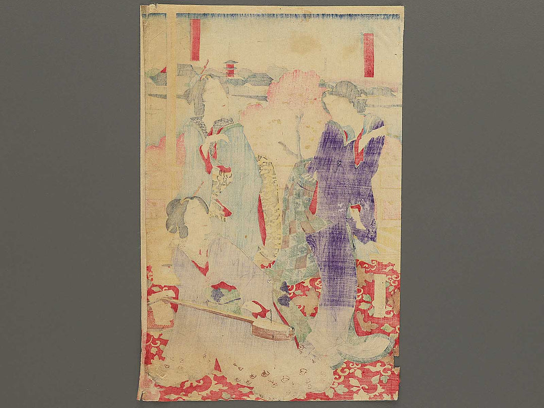 Makurahashi Yaomatsu rojo no zu by Toyohara Kunichika / BJ350-602