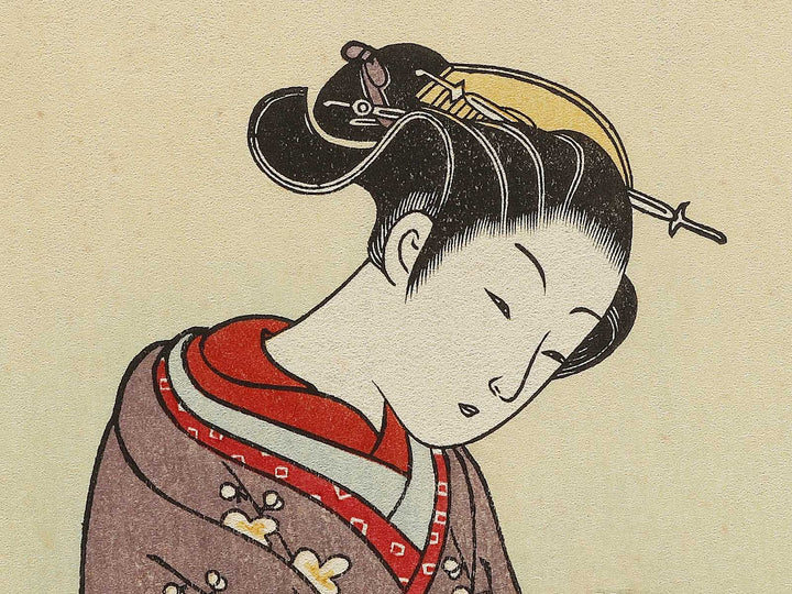 Harlot on a Crane by Suzuki Harunobu, (Medium print size) / BJ325-507