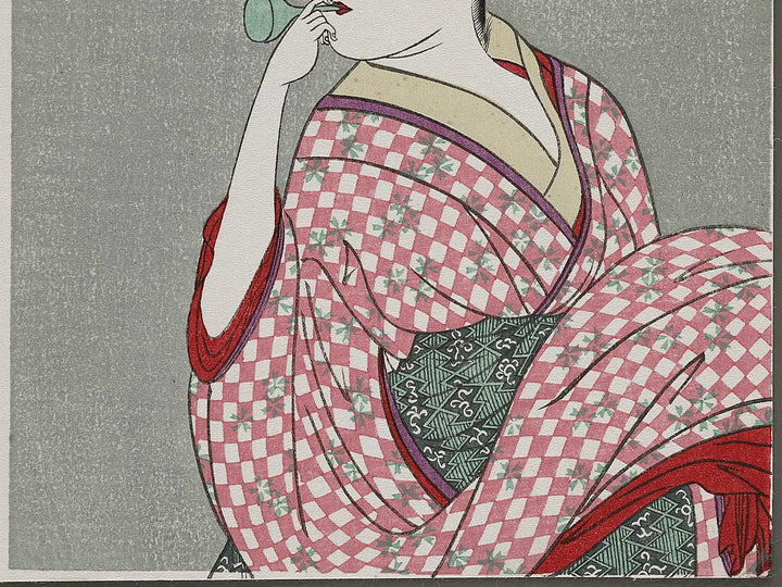 Young Woman Blowing a Popen (glass noisemaker) from the series Ten Classes of Women’s Physiognomy by Kitagawa Utamaro, (Small print size) / BJ335-909