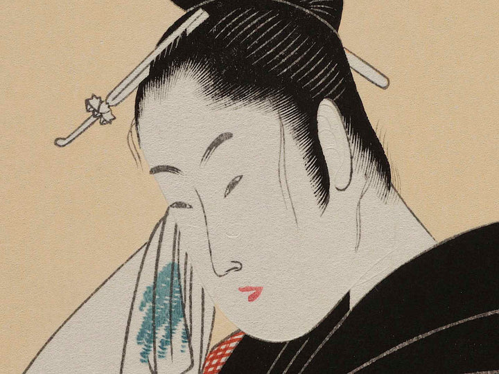 Hour of the Horse (around noon) from the series Daughter Sundial by Kitagawa Utamaro, (Medium print size) / BJ221-515