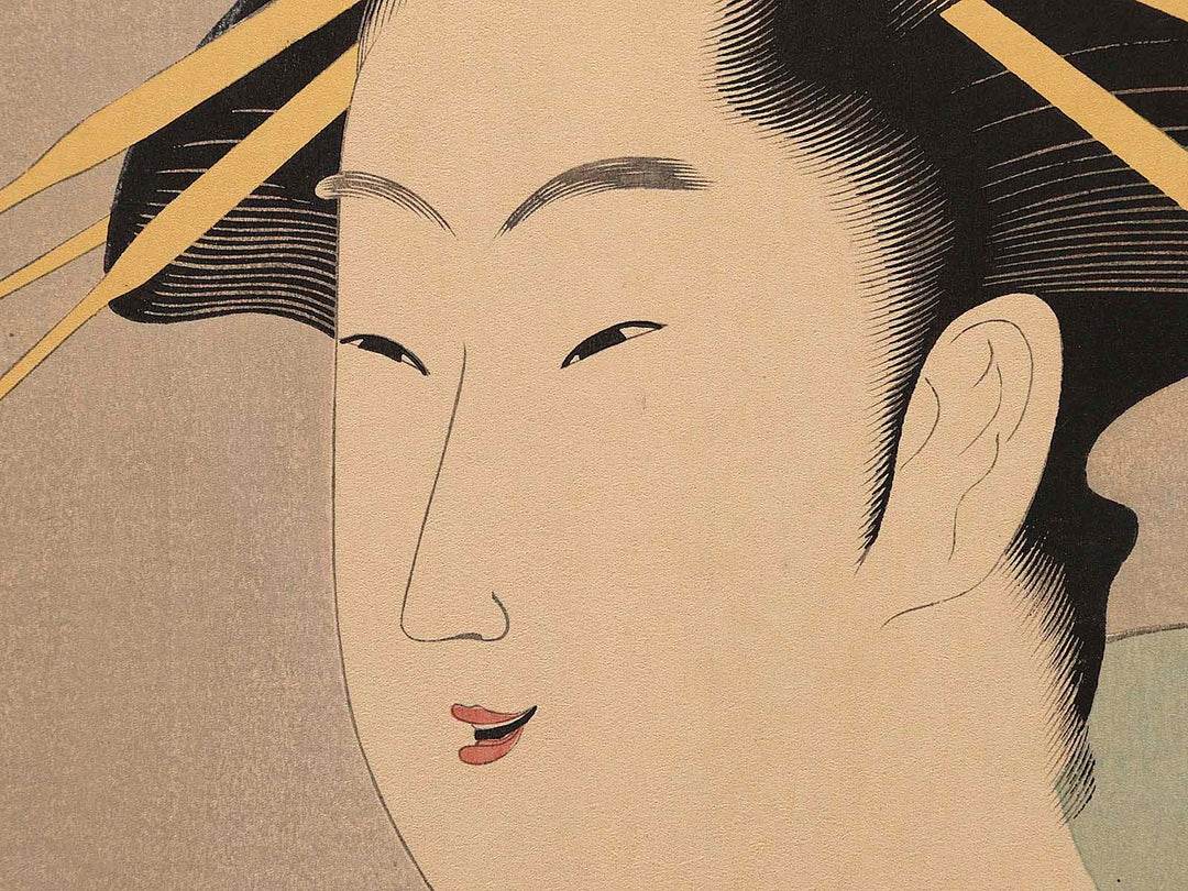 Ogiya nai Takigawa by Chobunsai Eishi, (Large print size) / BJ225-078