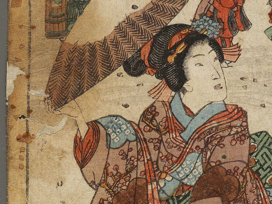 Roku suetsumuhana from the series Murasaki shikibu genji karuta by Baichoro Kunisada / BJ325-857