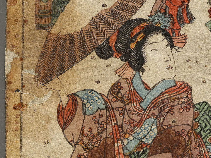 Roku suetsumuhana from the series Murasaki shikibu genji karuta by Baichoro Kunisada / BJ325-857