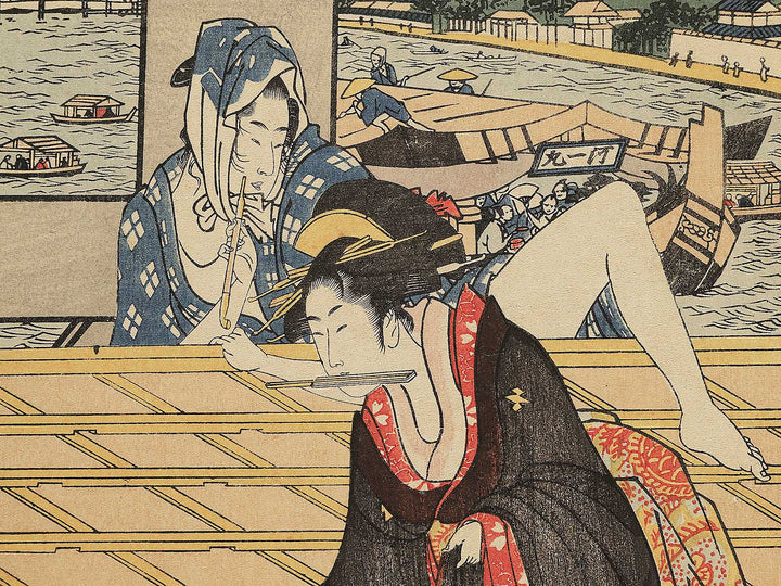 Hashi shita from the series Ryogoku bashi joge by Kitagawa Utamaro, (Medium print size) / BJ349-538