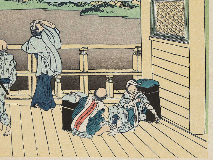 The Sazaido Hall of the Gohyaku Rakanji Temple from the series Thirty-six Views of Mount Fuji by Katsushika Hokusai, (Medium print size) / BJ292-467