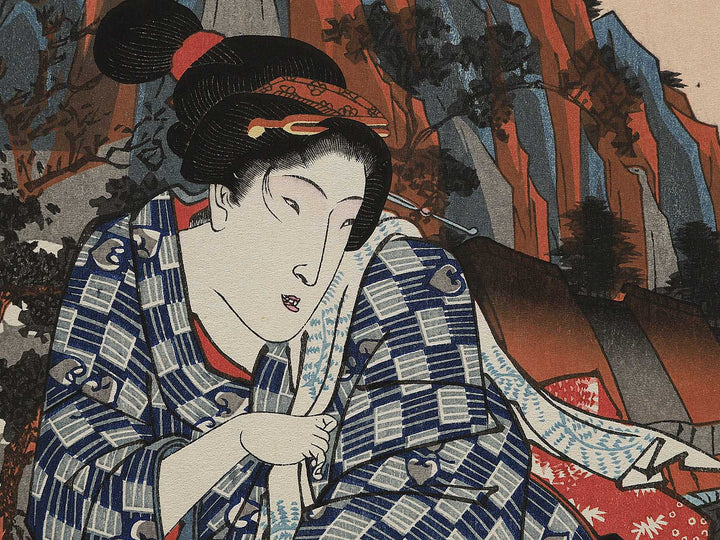 Kanbarashuku juroku from the series Tokaido Beauties by Keisai Eisen, (Large print size) / BJ346-115