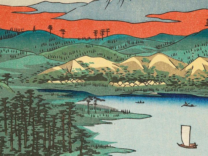 Musashi noge yoko hama from the series Thirty-six Views of Mount Fuji by Utagawa Hiroshige, (Large print size) / BJ307-881