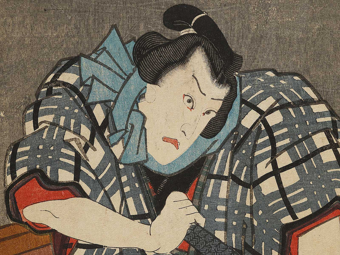 Koi musubu uchiwa no datehimo by Utagawa Kunisada(Toyokuni III) / BJ327-236