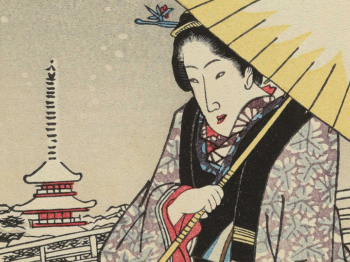 Asakusa no bosetsu from the series Meisho Edo hakkei by Utagawa Hiroshige, (Medium print size) / BJ330-596