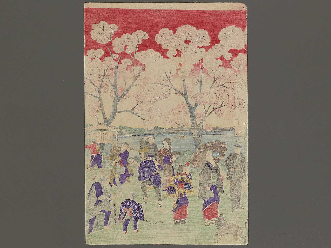 Tokyo meisho dai ichi no shokei bokusui tsutsunu hana zakari no zu by Utagawa HIroshige III / BJ336-686