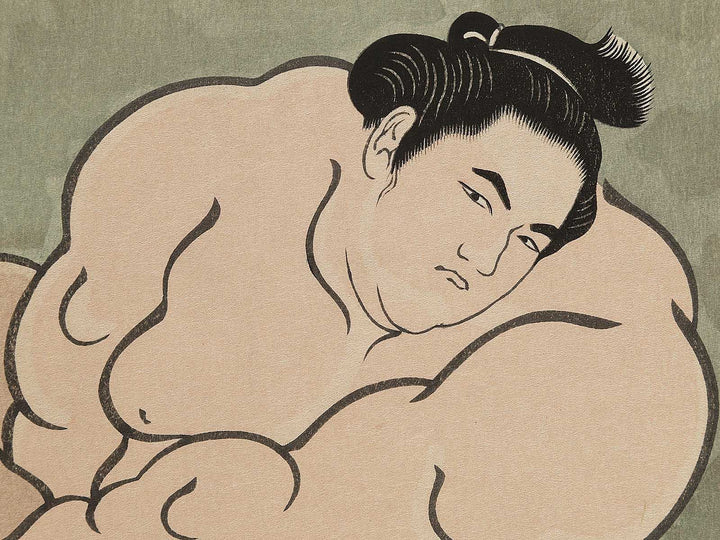 Futahaguro Chiyonofuji from the series Nishiki-e of the Grand Sumo Tournament in Modern Times by Kinoshita Daimon, (Large print size) / BJ355-859
