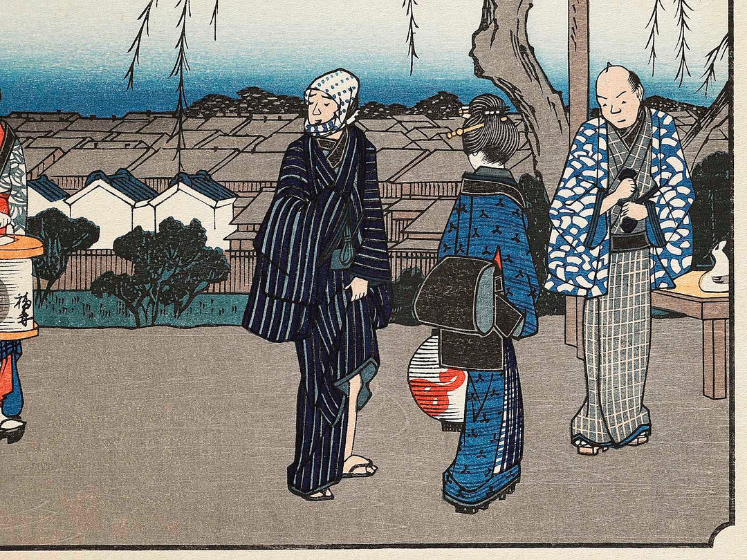 Shinyoshiwara nihon tsudumi mikaeri yanagi from the series Edo meisho by Utagawa Hiroshige, (Large print size) / BJ323-246
