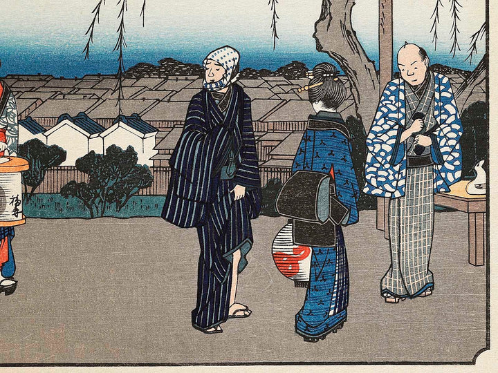 Shinyoshiwara nihon tsudumi mikaeri yanagi from the series Edo meisho by Utagawa Hiroshige, (Large print size) / BJ323-246