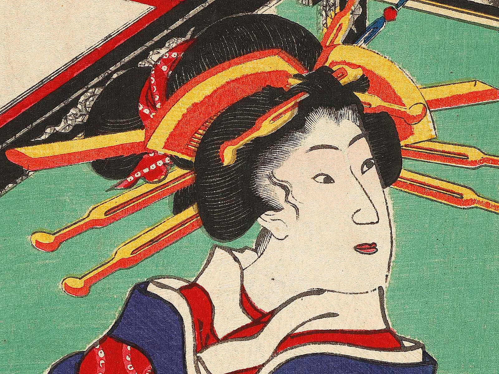 Shinagawaro yosooi from the series Fukagawa zensei kagami by
