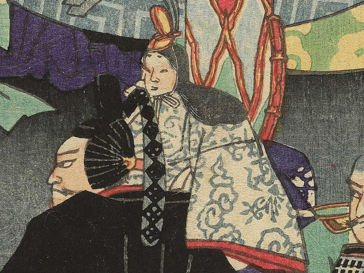 Shiju Daitokuji no shoko ni shoshi no junretsu wo tadasu from the series Hisago gundan gojuyojo by Utagawa Yoshitsuya / BJ348-425