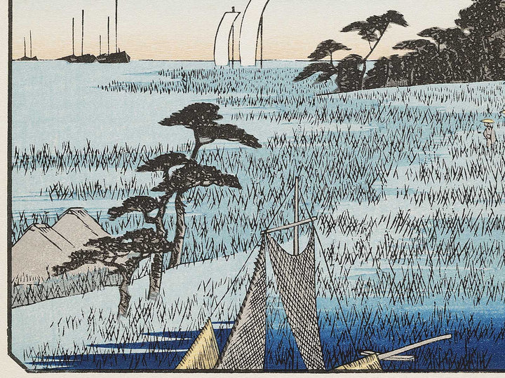 Geese Descending at Haneda from the series Eight Views of the Suburbs of Edo by Utagawa Hiroshige, (Medium print size) / BJ331-303