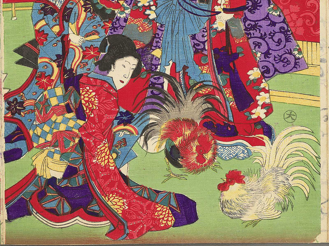 Miyako no haru tori awase no zu by Yoshu Chikanobu / BJ353-003
