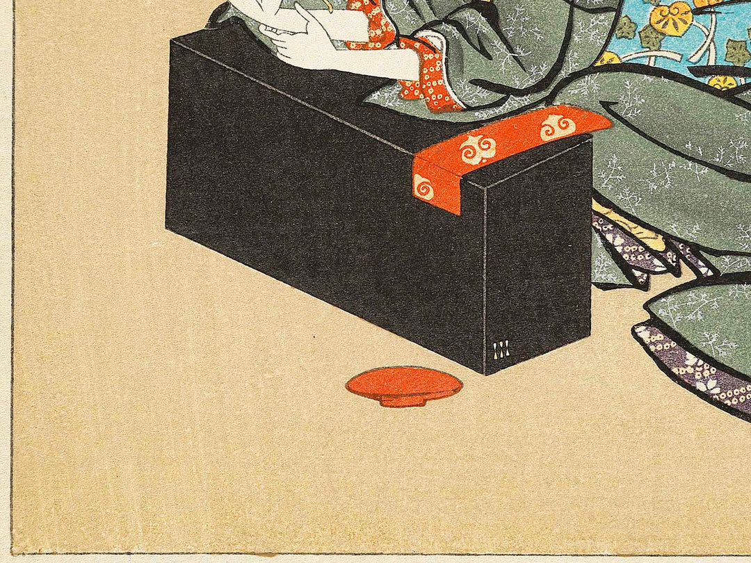 A pensive looking tipsy bell by Katsushika Hokusai, (Medium print size) / BJ321-867