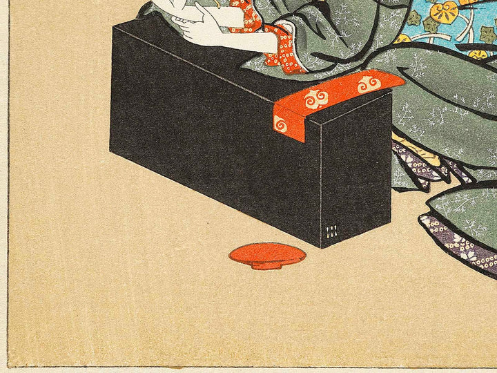 A pensive looking tipsy bell by Katsushika Hokusai, (Medium print size) / BJ321-867