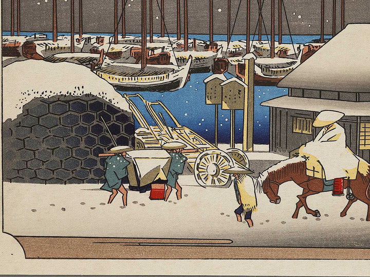 Takanawa no yuki from the series Toto yukimi hyakkei by Utagawa Hiroshige, (Large print size) / BJ328-363