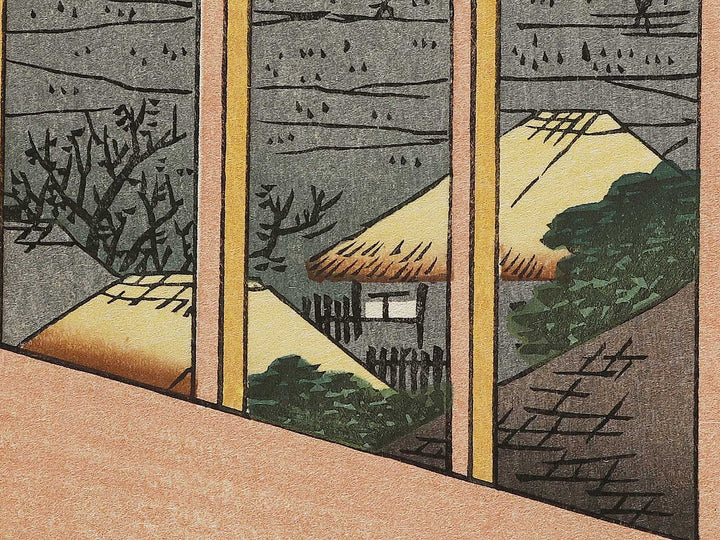 Asakusa rice fields and Torinomachi Festival from the series One Hundred Famous Views of Edo by Utagawa Hiroshige, (Large print size) / BJ337-183