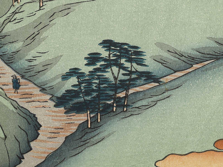 Kanegasaka from the series Famous Views of the Sixty-odd Provinces by Utagawa Hiroshige, (Large print size) / BJ334-194