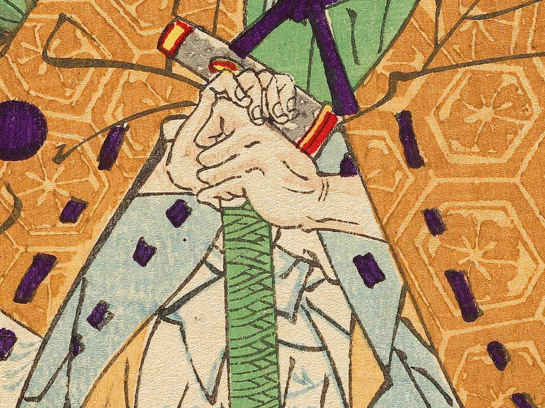 Nakamitsu no isshi Kojumaru migawari from the series Azumanishiki chuya kurabe by Yoshu Chikanobu / BJ338-093