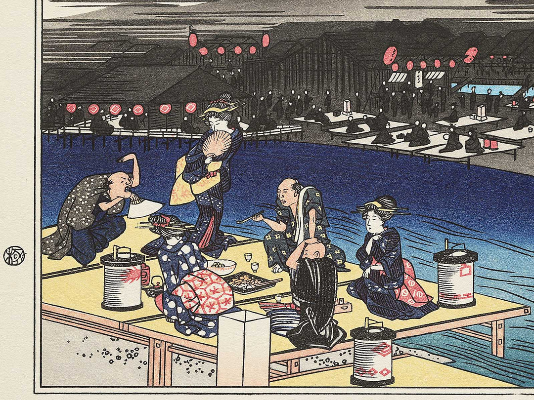 Shijo gawara yusuzumi from the series Kyoto meisho no uchi by Utagawa Hiroshige, (Medium print size) / BJ341-866