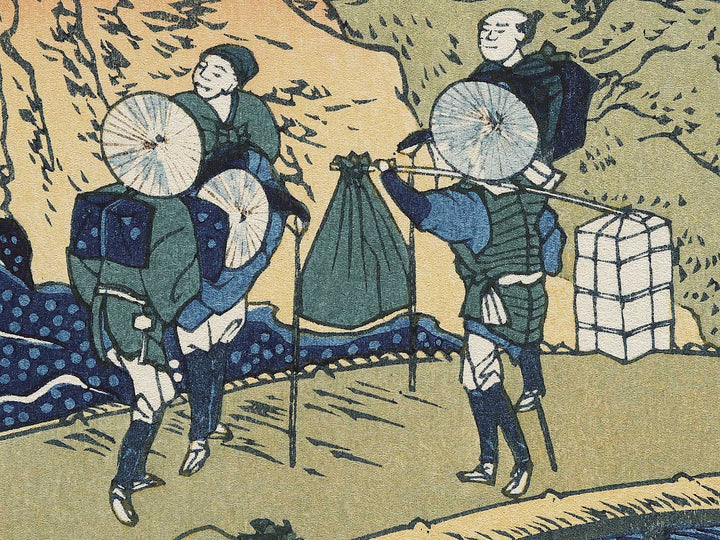 Kiso kaido ono no bakufu from the series Shokoku taki meguri by Katsushika Hokusai, (Large print size) / BJ320-607