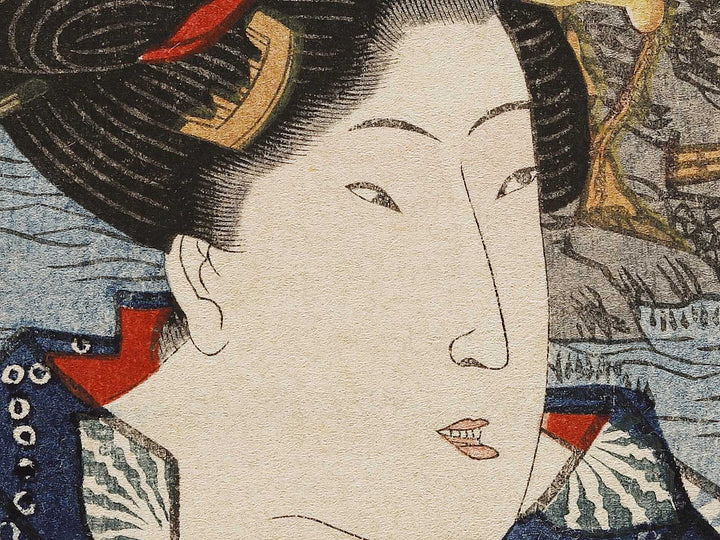 Seita no sekisho from the series Omi hakkei no uchi by Utagawa Sadatora, (Large print size) / BJ323-988