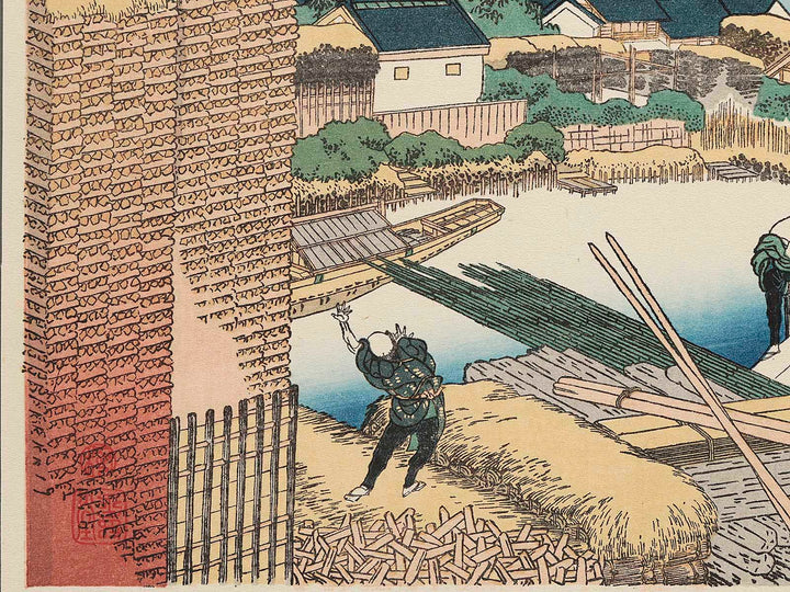 Tatekawa at Honjo from the series Thirty-six Views of Mount Fuji by Katsushika Hokusai, (Medium print size) / BJ275-793