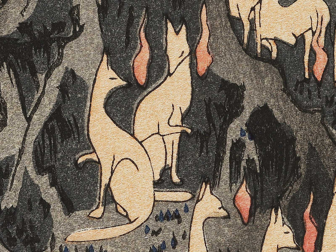 New Year's Eve Foxfires at the Changing Tree from the series One Hundred Famous Views of Edo by Utagawa Hiroshige, (Large print size) / BJ336-917