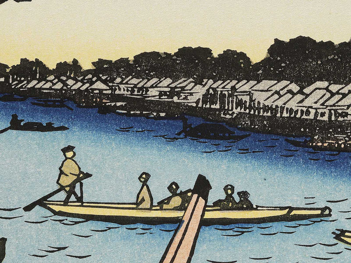 Rendezvous Pine (or, Pine of Success) near the Asakusa River and the Onmaya Bank of the Sumida River from the series One Hundred Famous Views of Edo by Utagawa Hiroshige, (Large print size) / BJ337-036