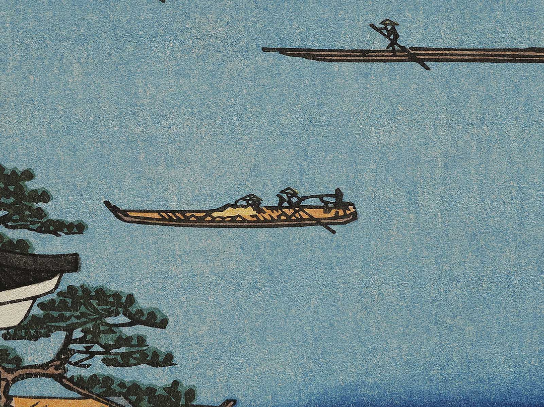 Komagata Hall and Azuma Bridge from the series One Hundred Famous Views of Edo by Utagawa Hiroshige, (Large print size) / BJ336-854