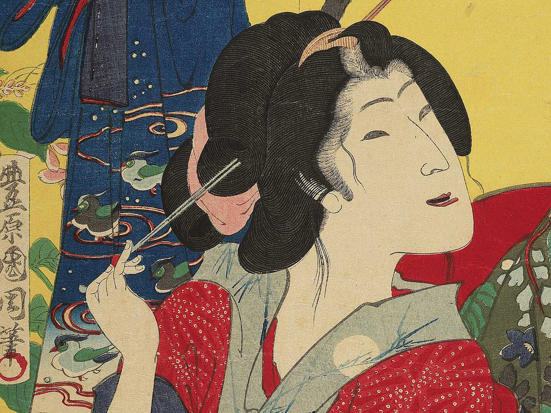 Yoi no ame from the series Nishikiori musashi no beppin by Toyohara Kunichika / BJ346-248
