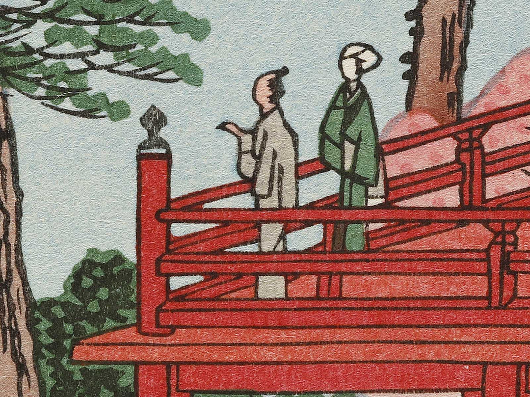 Kiyomizu Hall and Shinobazu Pond at Ueno from the series One Hundred Famous Views of Edo by Utagawa Hiroshige, (Large print size) / BJ336-987