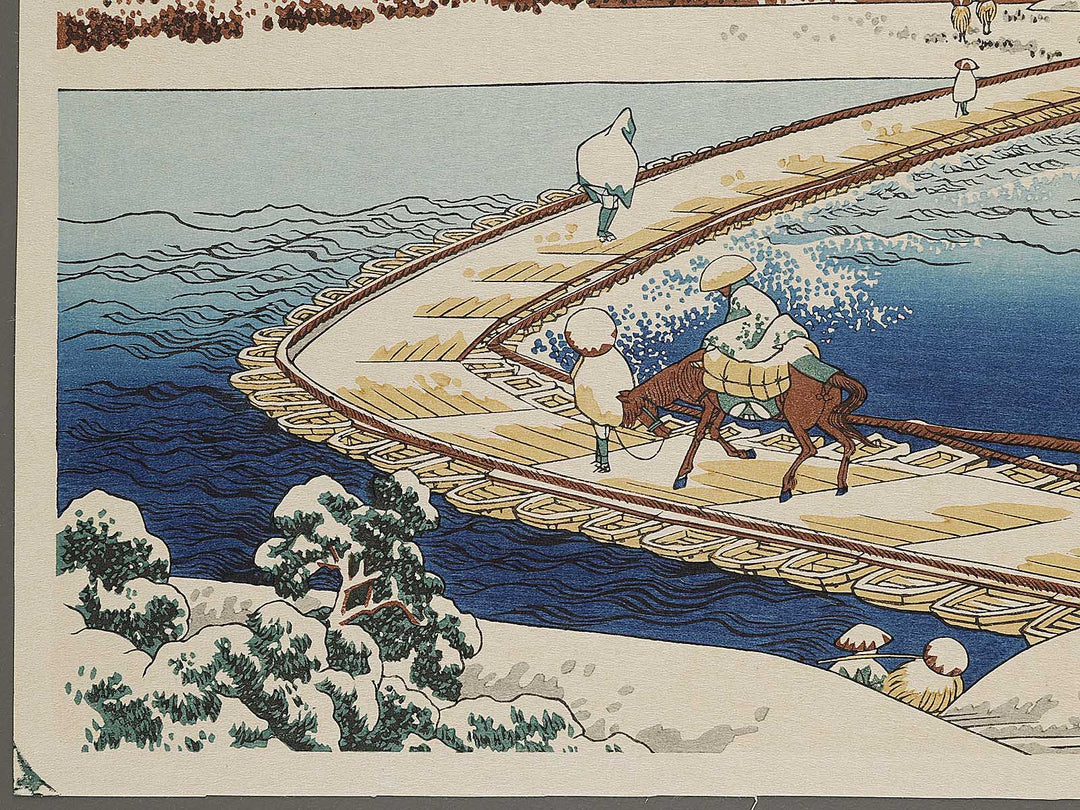 Koduke sano hunabashi no kodu gunma from the series Shokoku meisho kiran by Katsushika Hokusai, (Large print size) / BJ320-523