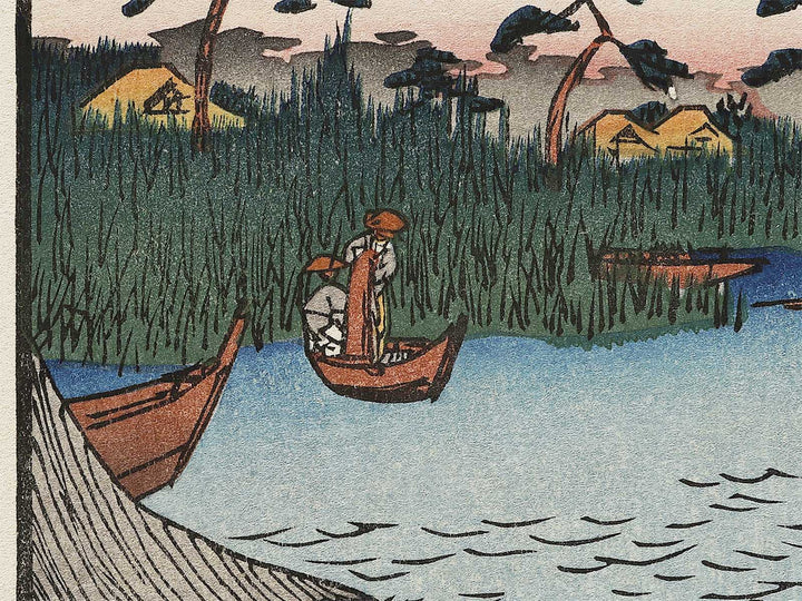 Scattered Pines beside the Tone River. from the series One Hundred Famous Views of Edo by Utagawa Hiroshige, (Large print size) / BJ337-225