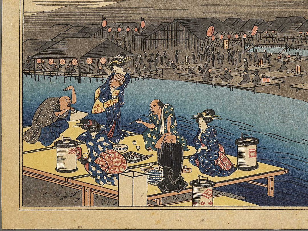 Shijo gawara yusuzumi from the series Kyoto meisho no uchi by Utagawa Hiroshige / BJ340-088