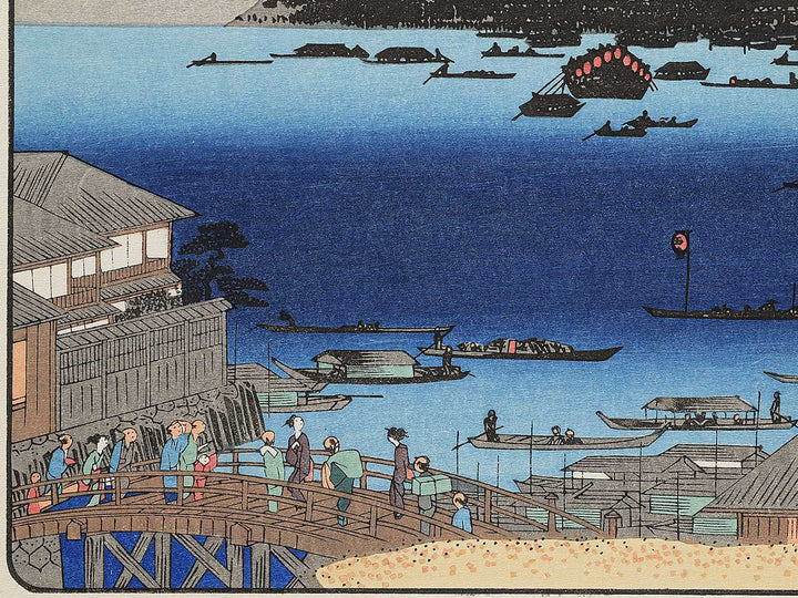Ryogoku hanabi from the series Edo meisho no uchi by Utagawa Hiroshige, (Large print size) / BJ342-692