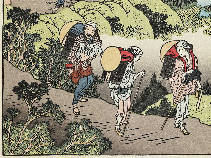 Mt. Fuji seen from a mountain-path near Taisekiji from the series One Hundred Views of Mount Fuji by Katsushika Hokusai, (Medium print size) / BJ327-523