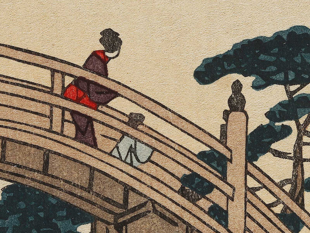 Precincts of the Tenjin Shrine, Kameido from the series One Hundred Famous Views of Edo by Utagawa Hiroshige, (Large print size) / BJ328-384