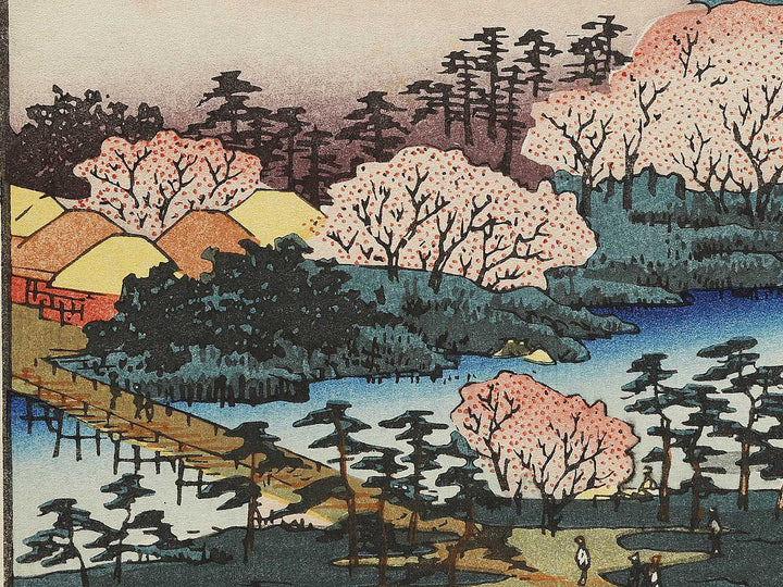 The Togetsu Bridge in Arashiyama from the series Famous Views of the Sixty-odd Provinces by Utagawa Hiroshige, (Large print size) / BJ334-250