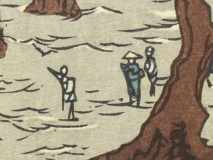 Maiko Beach from the series Famous Views of the Sixty-odd Provinces by Utagawa Hiroshige, (Large print size) / BJ334-040