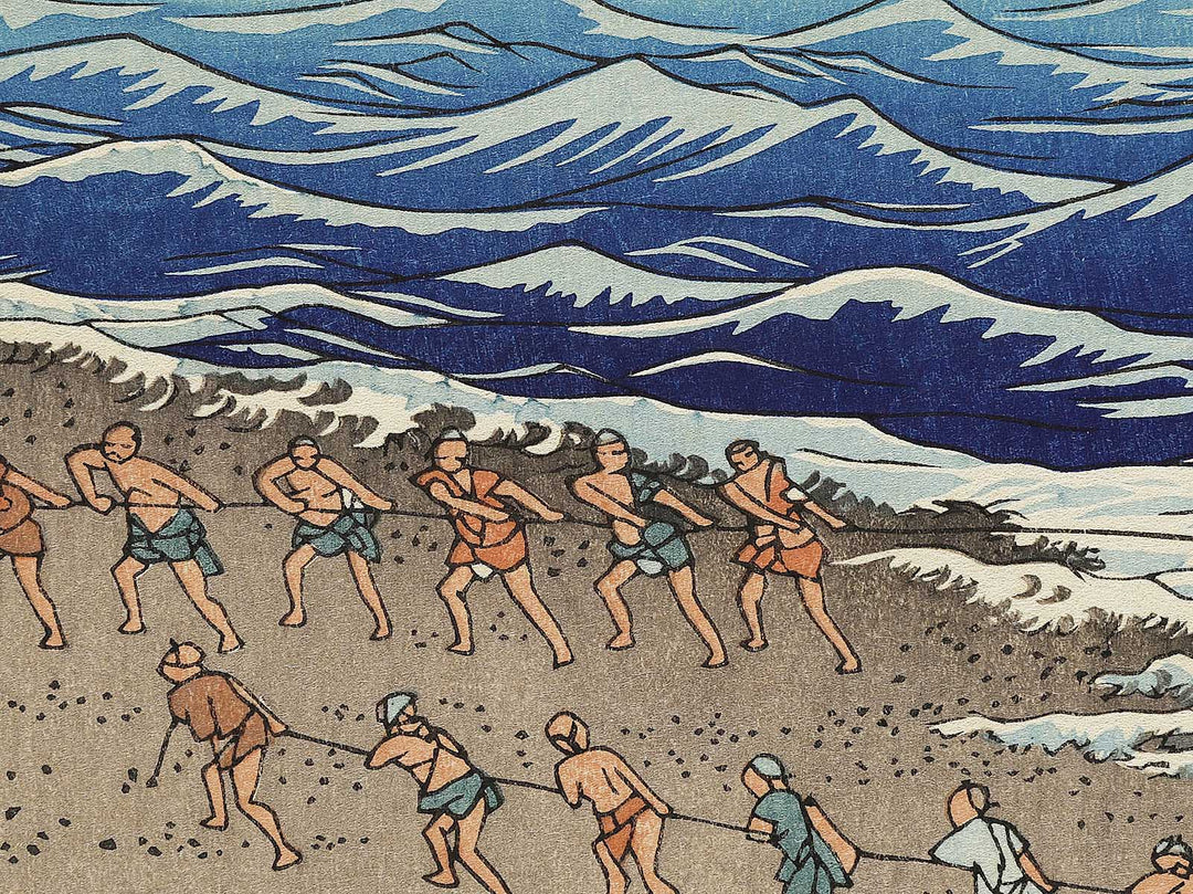 Yasashi Bay, Common name: Kujukuri from the series Famous Views of the Sixty-odd Provinces by Utagawa Hiroshige, (Large print size) / BJ334-012