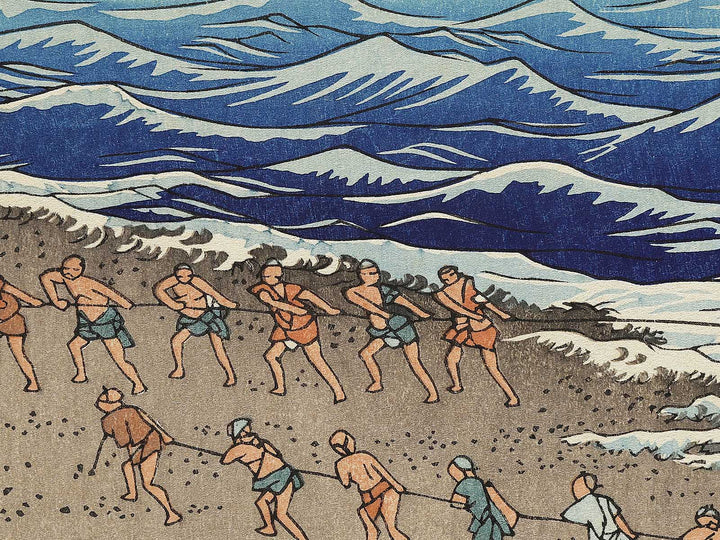 Yasashi Bay, Common name: Kujukuri from the series Famous Views of the Sixty-odd Provinces by Utagawa Hiroshige, (Large print size) / BJ334-012