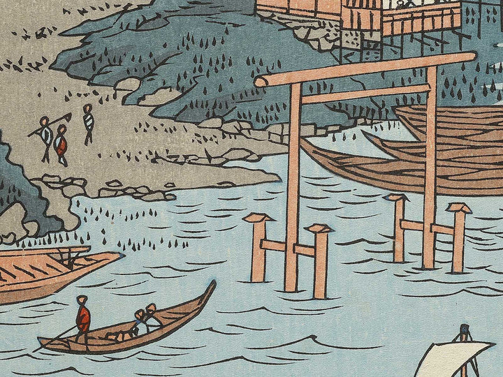 Daijingu Shrine in Kashima from the series Famous Views of the Sixty-odd Provinces by Utagawa Hiroshige, (Large print size) / BJ333-984