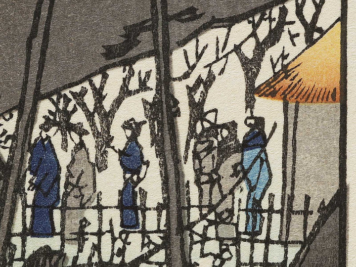 Plum Estate, Kameido from the series One Hundred Famous Views of Edo by Utagawa Hiroshige, (Large print size) / BJ336-966